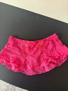 Apt. 9 Hot Pink Ruffle Lace Panty Skirt